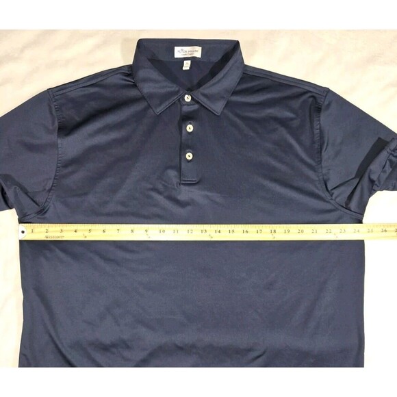 Peter Millar Summer Comfort Polo Mens XL Solid Blue - Picture 6 of 9